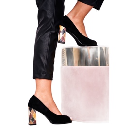 Női szivattyú Sergio Leone Suede Black PB135 Legyen az enyém! fekete