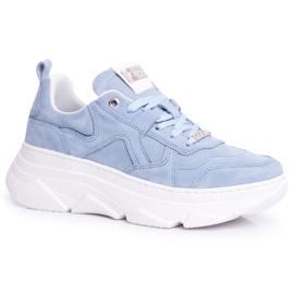 Női sportbőrcipők GOE Blue FF2N3013 kék