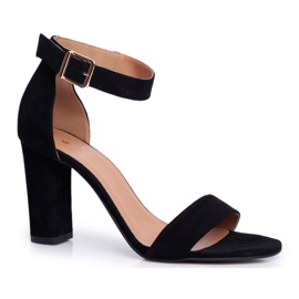 Női szandál sarokon Bőr Laura Messi Fekete Iliady 1760 Női szandál sarokon Bőr Laura Messi Fekete Iliady 1760