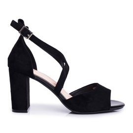 Női szandál magas sarkú Sergio Leone fekete SK865 Női szandál magas sarkú Sergio Leone fekete SK865