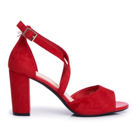 Női szandál magassarkúban Sergio Leone Red SK865 piros Női szandál magassarkúban Sergio Leone Red SK865 piros