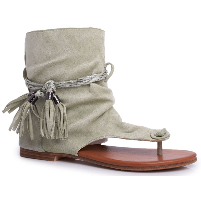 SEA Női szandál Flip-flop szárral zöld SL1011 Madrit