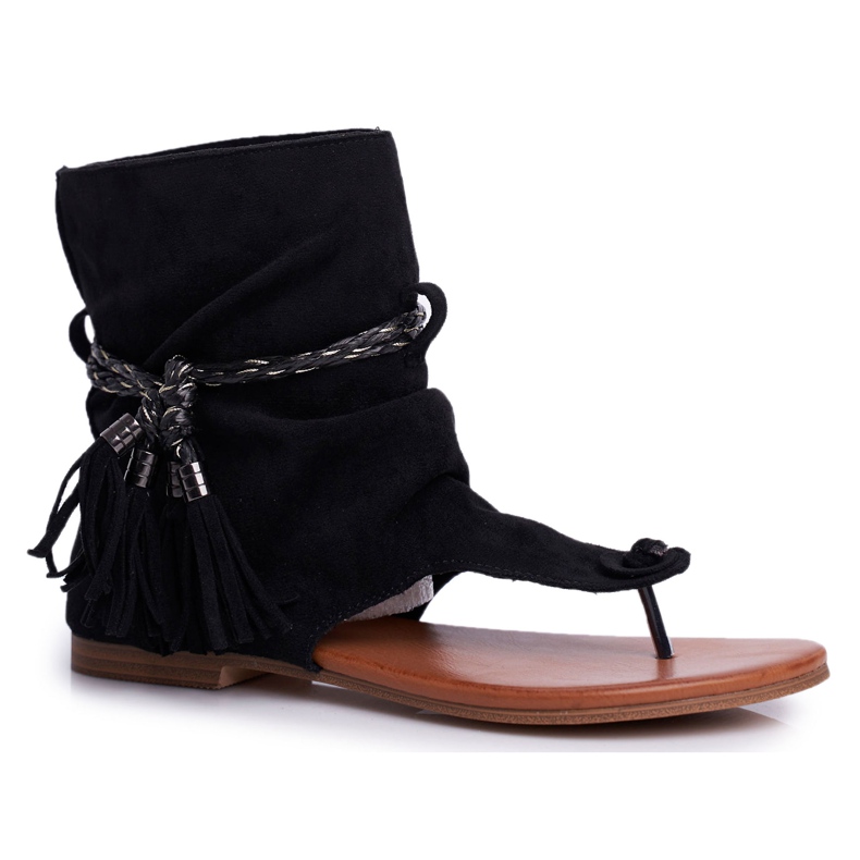 SEA Női szandál Flip-flop szárral fekete SL1011 Madrit