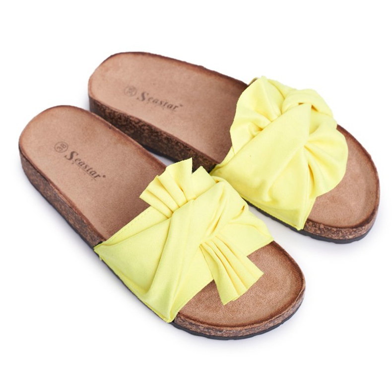 PS1 Női papucs parafa íjakon Neon sárga íj PS1 Női papucs parafa íjakon Neon sárga íj