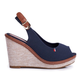 SEA Női szandál Wedge Navy Blue Tommy sötétkék