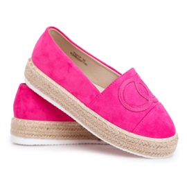 PS1 Női espadrilles vastag vászon talp Fuchsia Febi rózsaszín
