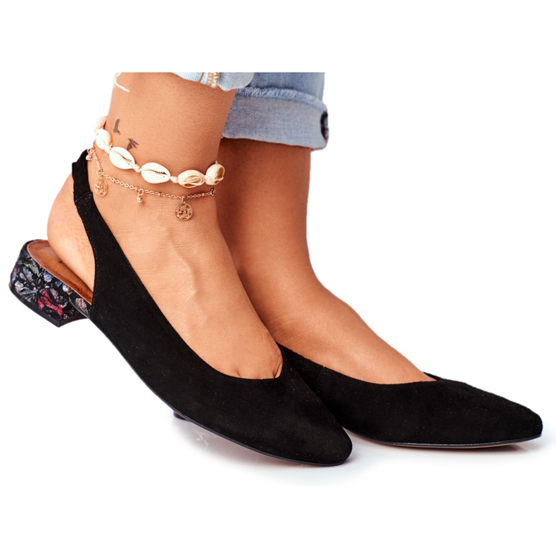 Női szivattyú Bőr felcsúsztatható Maciejka Miami fekete 04482-01