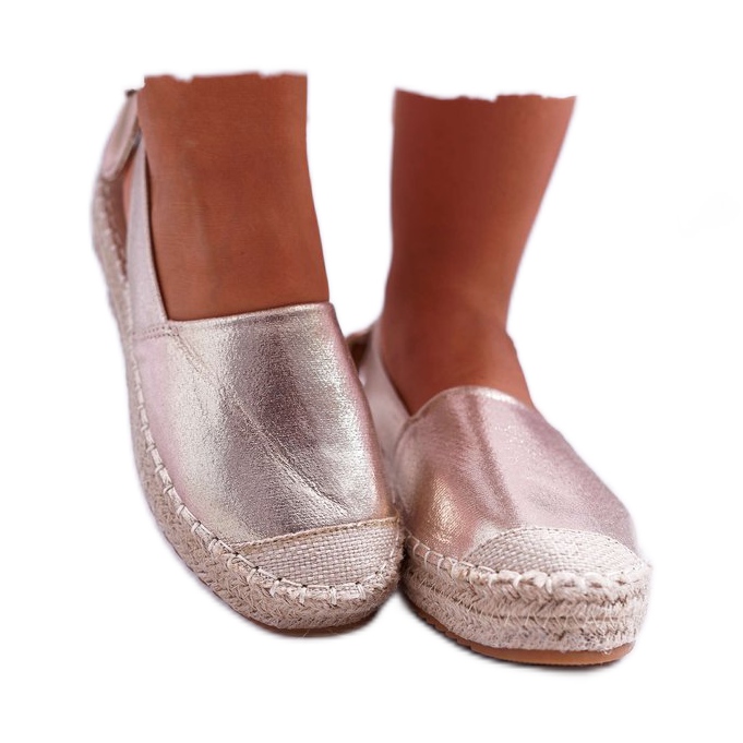 FRJ Arany kontúr női espadrillák aranysárga