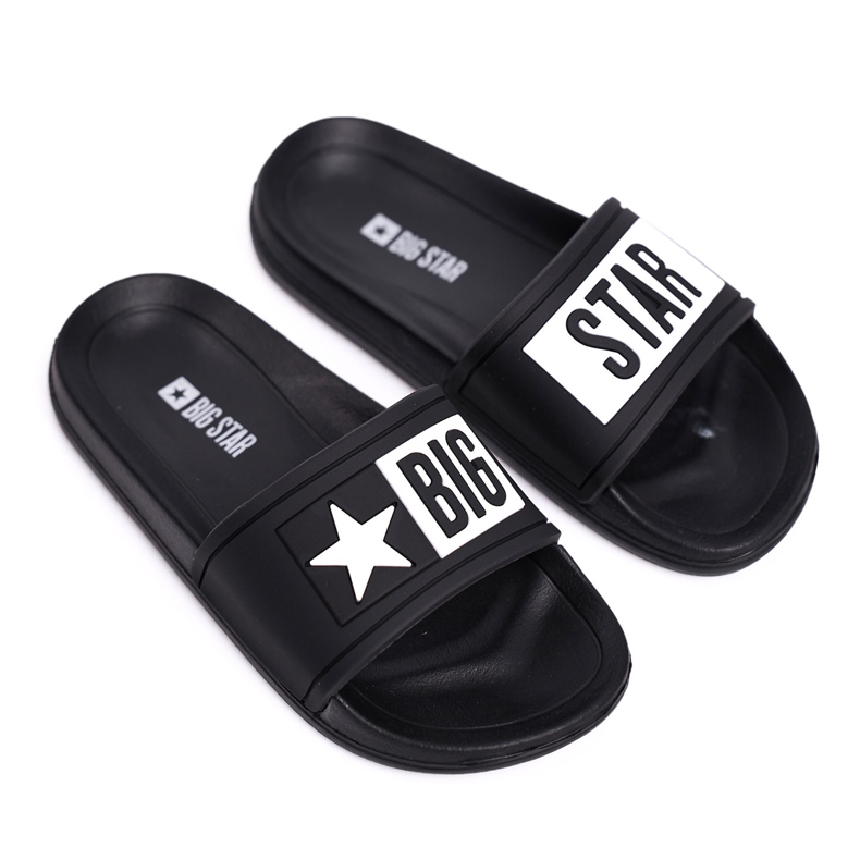 Gyermek- és ifjúsági Big Star fekete papucs DD374150