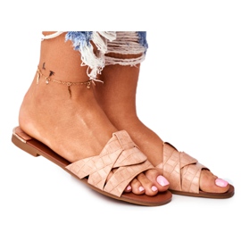 HAN Női papucs kígyóbőr rózsaszín esély