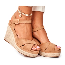 HAN Női szandálok Wedge bézs színű Sevilla