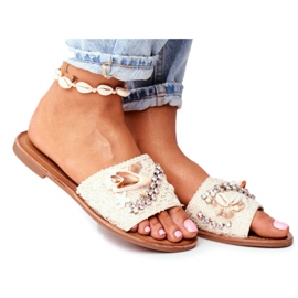 HAN Női bézs papucs héjjal Spanyolország HAN Női bézs papucs héjjal Spanyolország