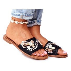 FS1 Női fekete papucs héjjal Spanyolország FS1 Női fekete papucs héjjal Spanyolország