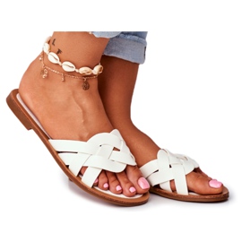 FRJ Elegáns női papucs Fehér Mariah