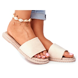 FRJ Női klasszikus papucs Velúr bézs Nézz rám