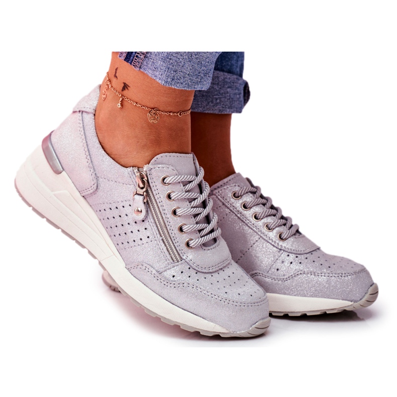 Vinceza Női sportcipő Cipők Bőr ezüst FT20-8675 Better Way szürke