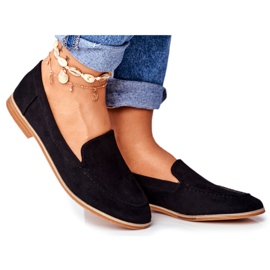 SEA Női Brogues Slip On Suede Black Twinky fekete