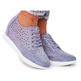 Női cipők Sergio Leone Openwork Blue PB122 kék