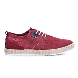 Férfi cipők Big Star Espadrilles Red FF174151 piros