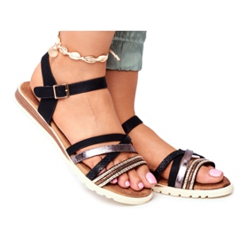 EVE Női szandál Flat Black Replay fekete