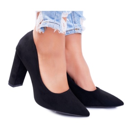 SEA Női szivattyú a sarkán Velúr fekete eper