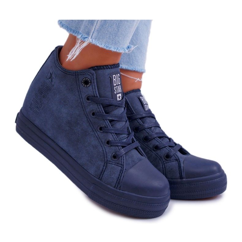 Női cipők Big Star Navy Blue EE274125 sötétkék