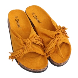 Női boho mézes papucs CK136P Sárga Női boho mézes papucs CK136P Sárga