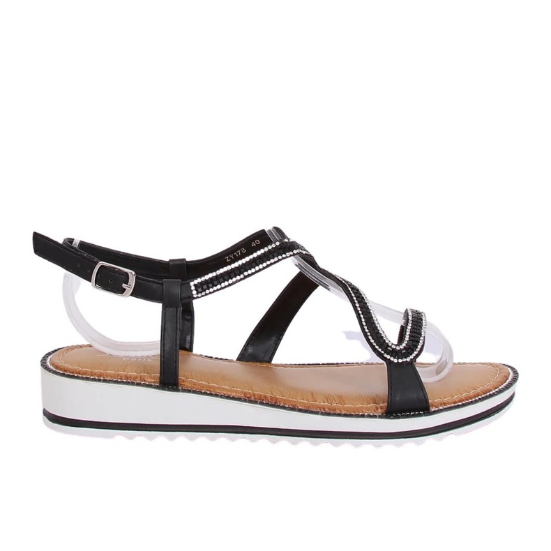 Fekete ZY178 Fekete aszimmetrikus szandál