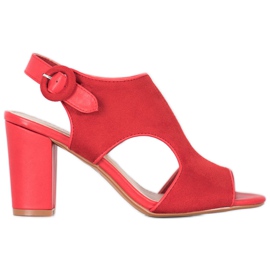 Weide Épített szandál velúrral piros