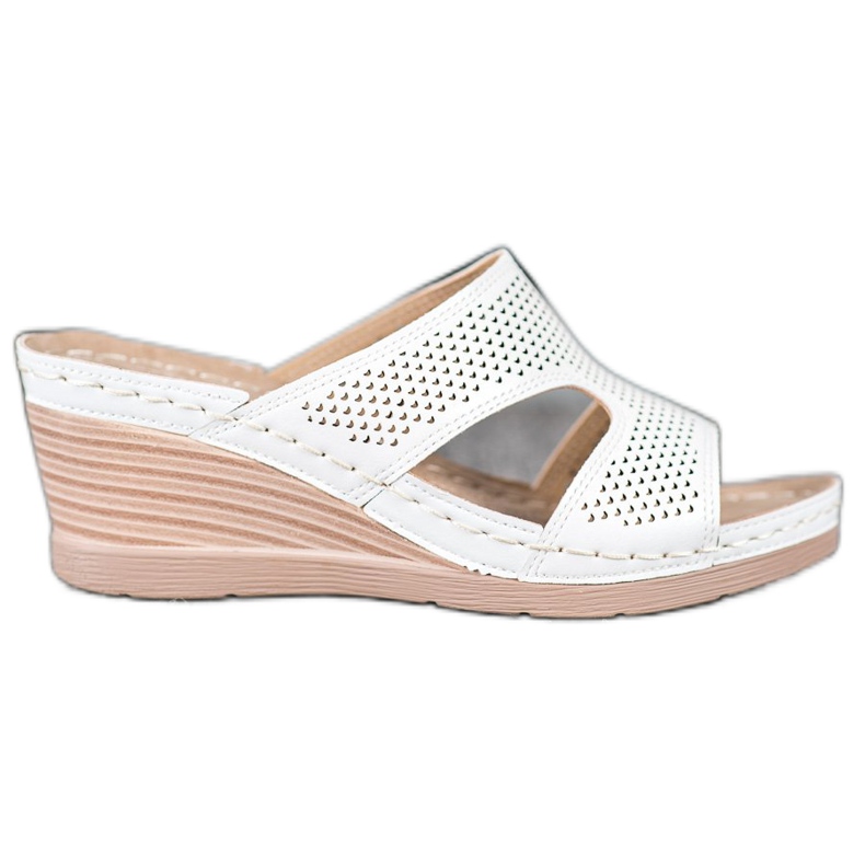 GOLL Könnyű ék papucs fehér