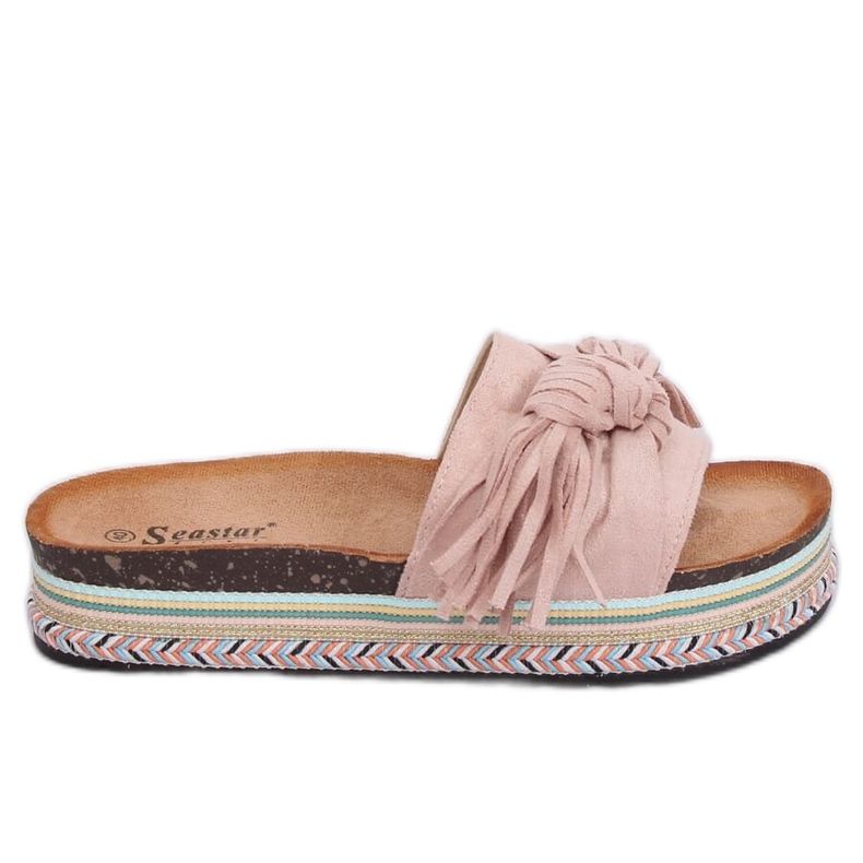 Női rózsaszín boho papucs CK138P Pink