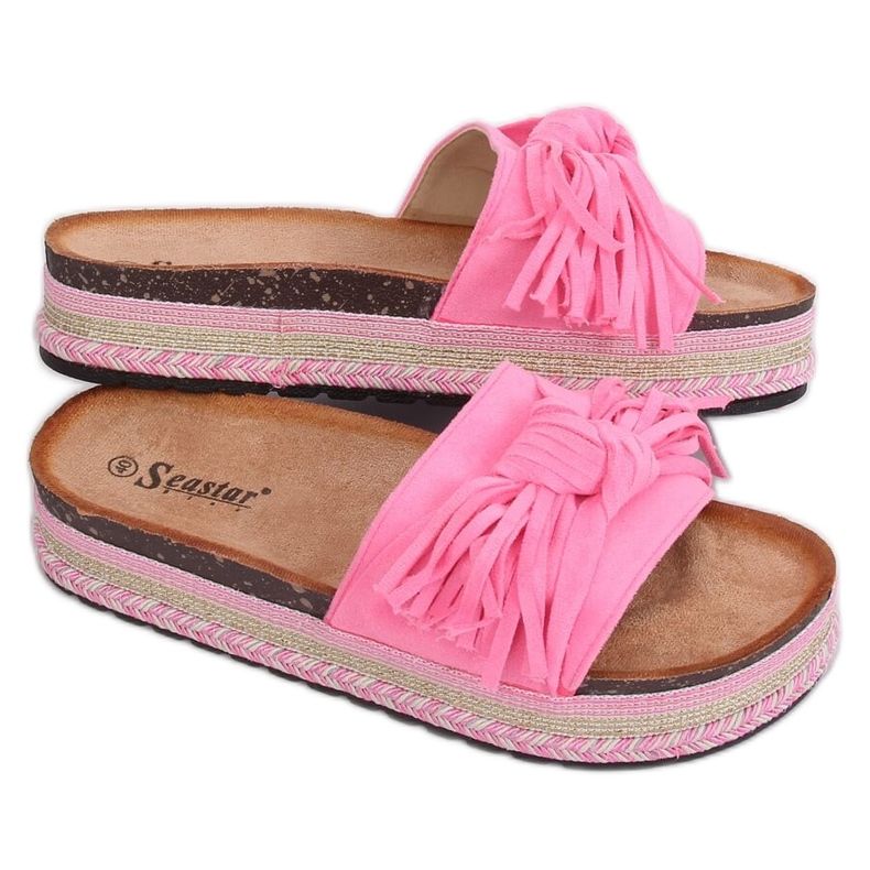 Női boho rózsaszín papucs CK138P Fluoresceml Fushie