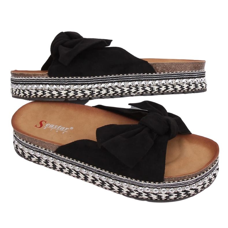 Fekete női fekete papucs LK29P Fekete