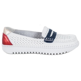 Filippo Kényelmes bőr cipők fehér