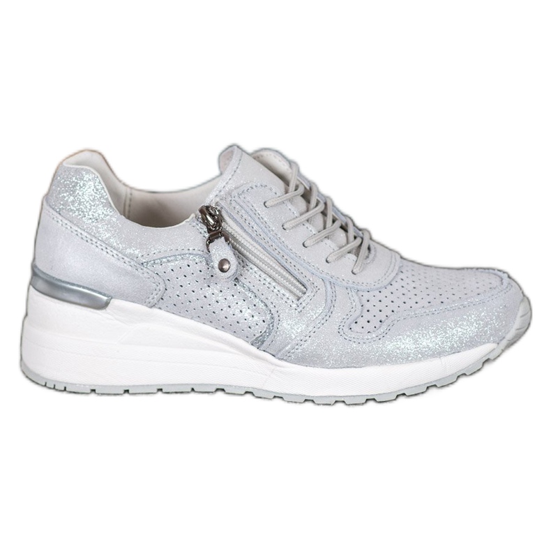 Filippo Ezüst csizma csillogással szürke