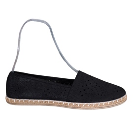 MCKEYLOR Azték espadrillák azték mintákkal fekete