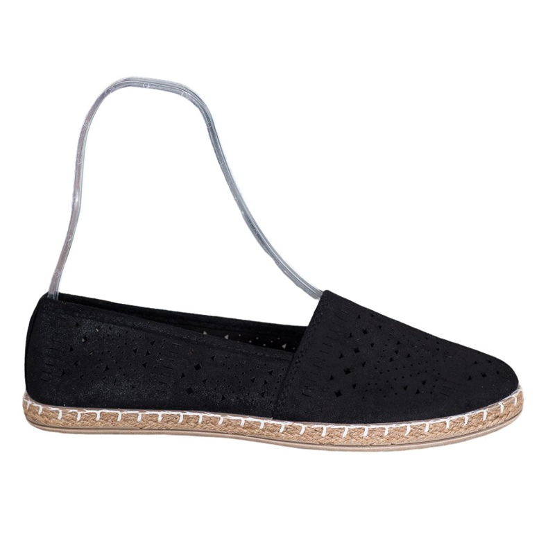 MCKEYLOR Azték espadrillák azték mintákkal fekete