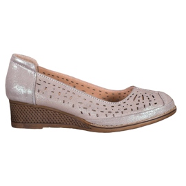 Filippo Bőr szivattyúk csillogással barna sárga