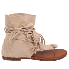 Papucs bézs felsőrésszel SL1010P Bézs