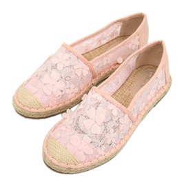 Rózsaszín csipke espadrilles MB188-225 Pink II Quality