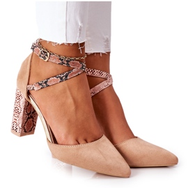 S.Barski Női szivattyúk a sarkán kígyó bézs együtt S.Barski Női szivattyúk a sarkán kígyó bézs együtt