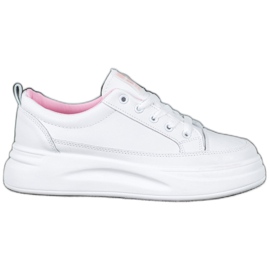 SHELOVET Cipők a szép lány platformon fehér