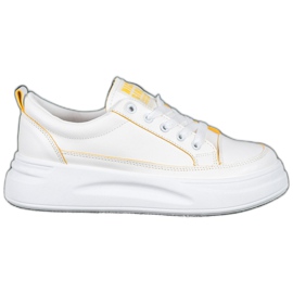 SHELOVET Cipők a szép lány platformon fehér