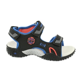 American Club Amerikai HL20/20 bőr talpbetétes szandál, fekete/kék American Club Amerikai HL20/20 bőr talpbetétes szandál, fekete/kék