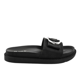 Fekete papucs YQ10067 csatdal Fekete papucs YQ10067 csatdal