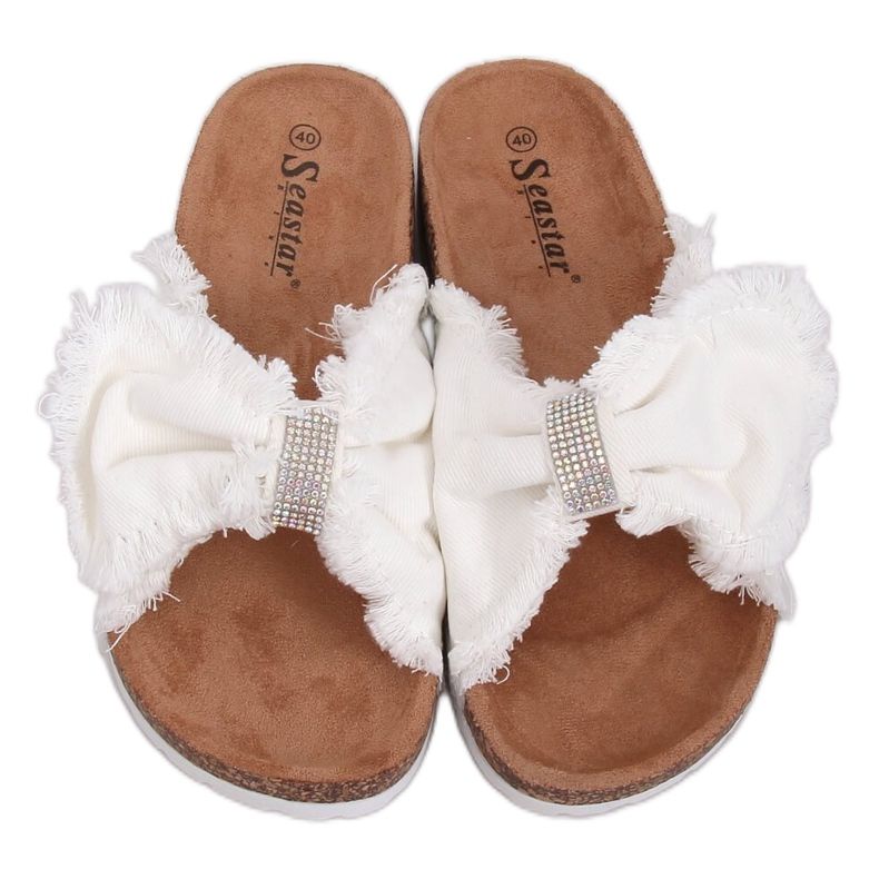 Vászon papucs a parafa fehér BG60P White