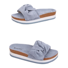 Kék női kék papucs SS116P Kék Kék női kék papucs SS116P Kék