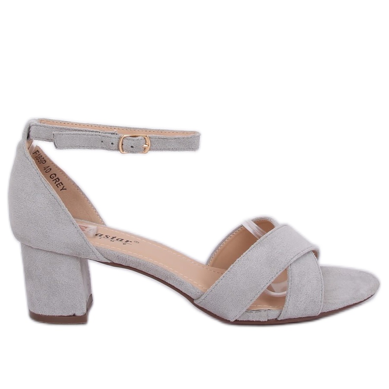 Szürke magas sarkú szandál F189P Szürke