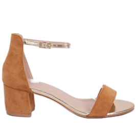 Teve magas sarkú szandál M307P Camel barna Teve magas sarkú szandál M307P Camel barna