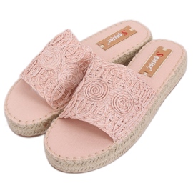 T353P Rózsaszín espadrilles papucs